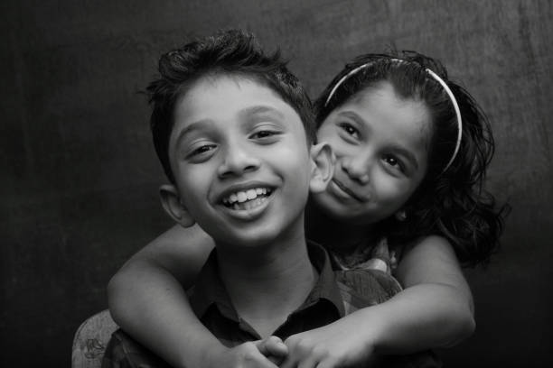 fotos en blanco y negro de niños